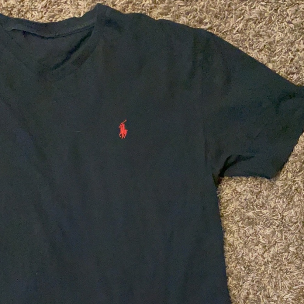 black polo shirt